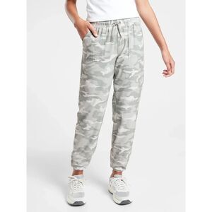 Athleta Girl Lined High Jump Jogger Girls XXL 16 Gray White Pull On Casual Gym